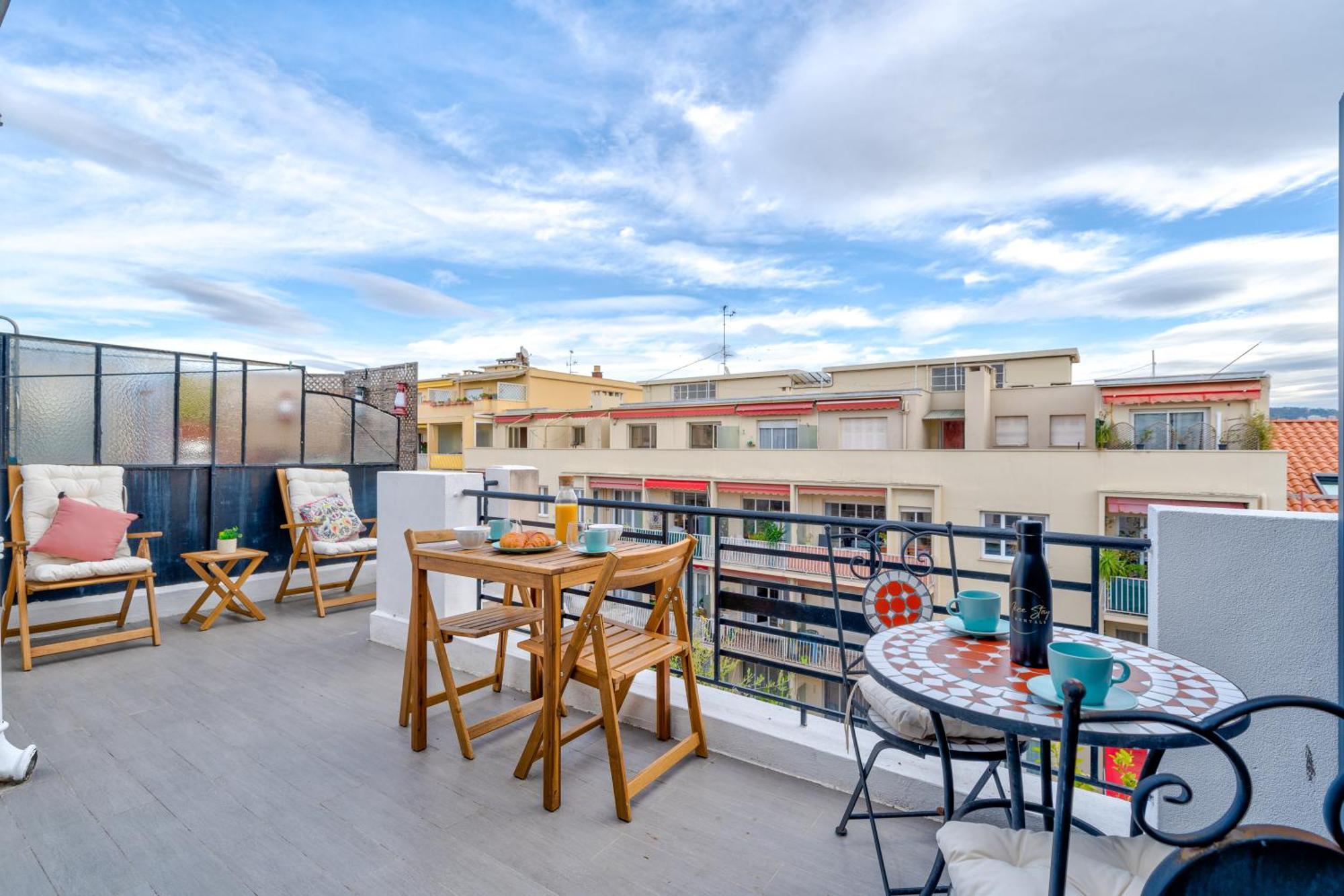 Top Floor Terrace - Dernier Etage Terrasse Cosy Νίκαια Εξωτερικό φωτογραφία